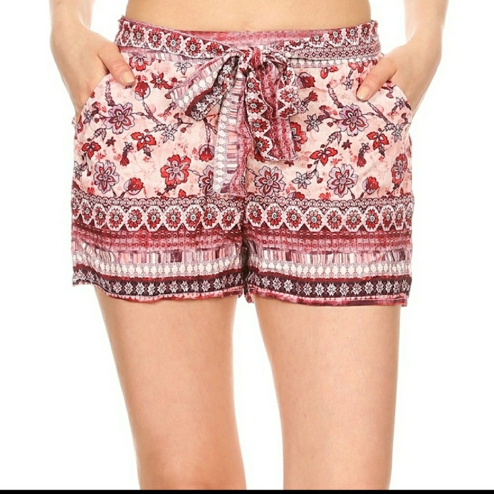 ♨New! Printed sash shorts